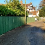 Before and after close board fencing at Cheverall Care Home Bideford (3)